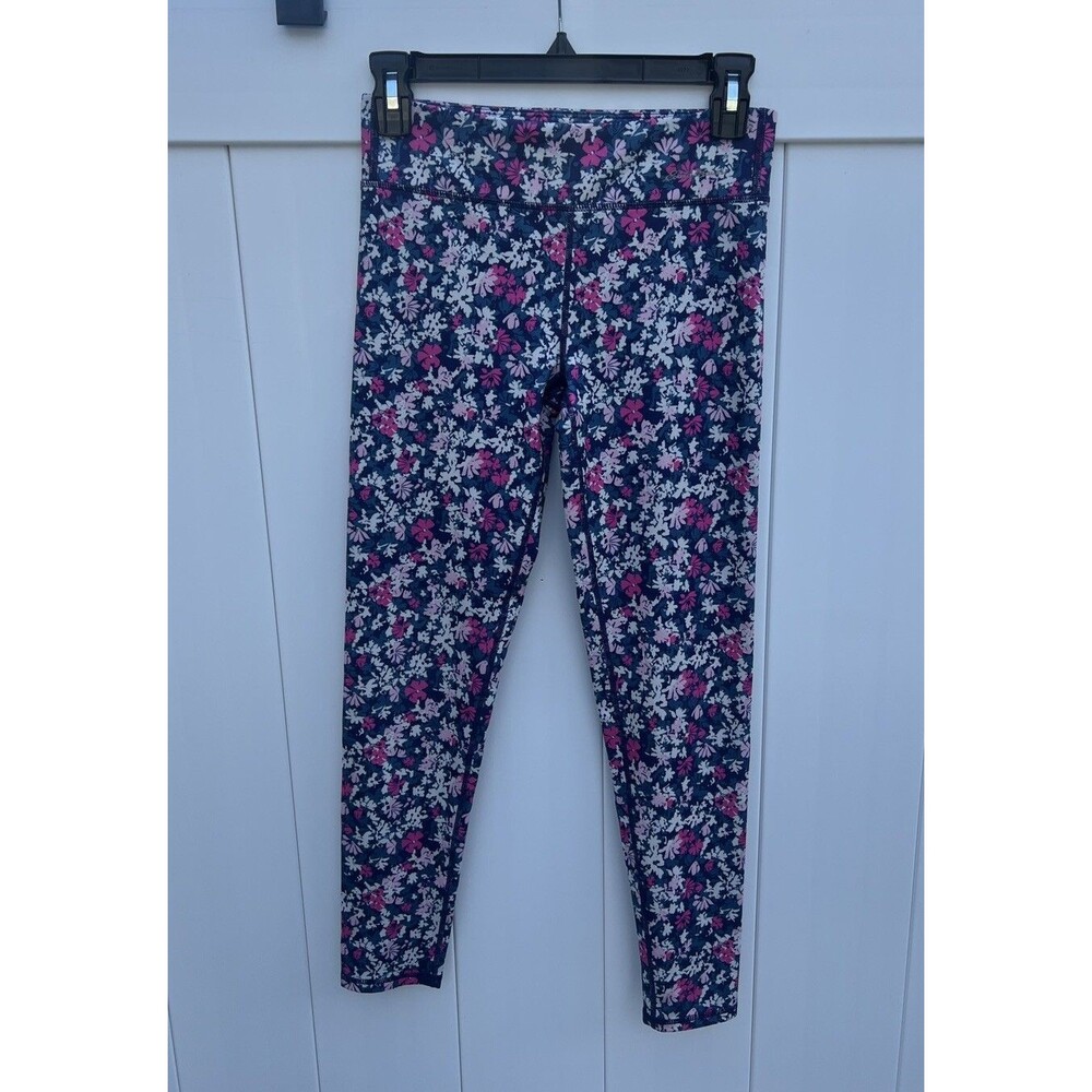 Eddie Bauer Teens Yoga Pants Leggings Size L 14-16 Colorful Floral Print